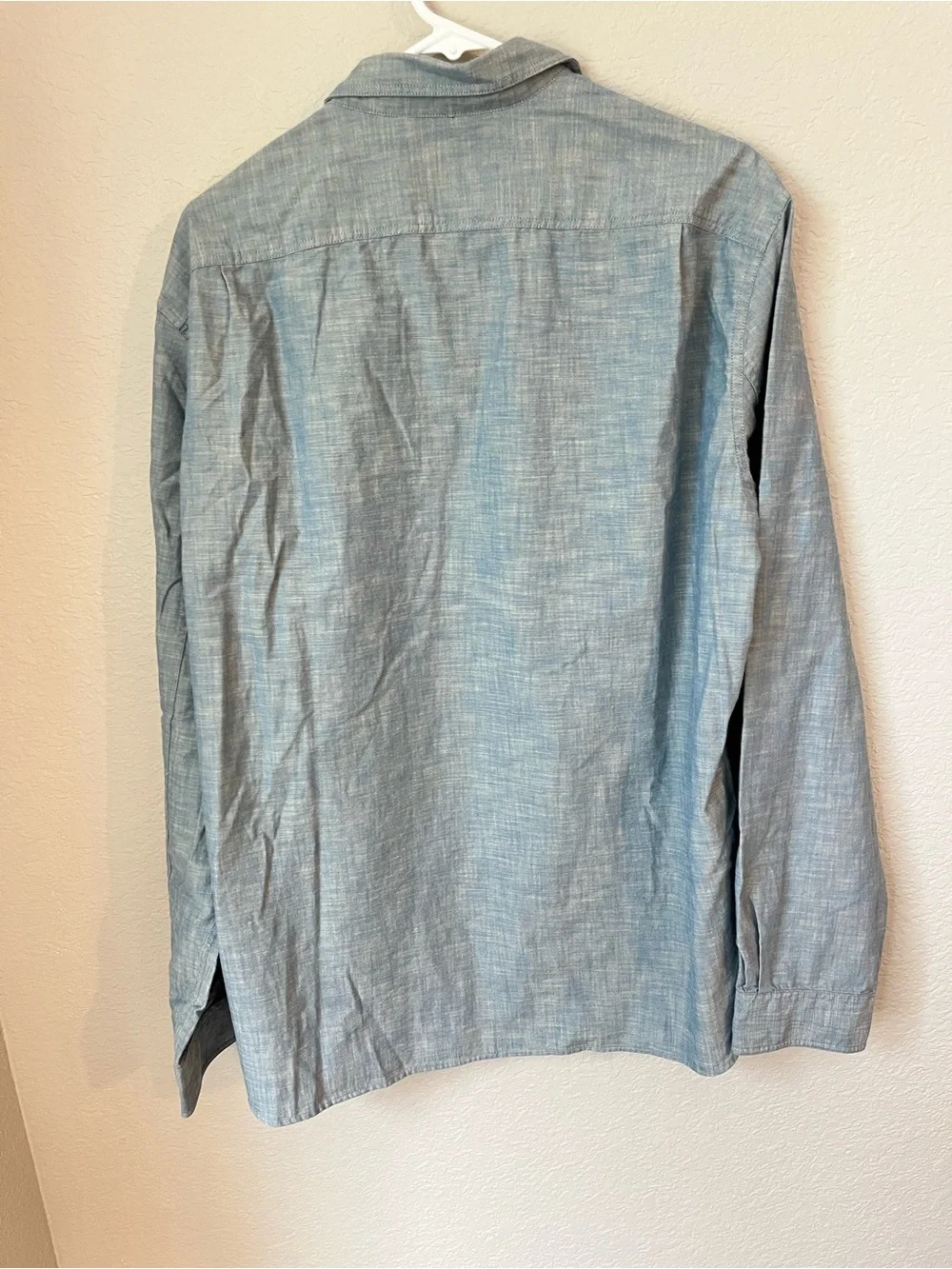 J.Crew Workshirt Men's XL Blue Chambray 100% Cotton Heritage Workwear Utility